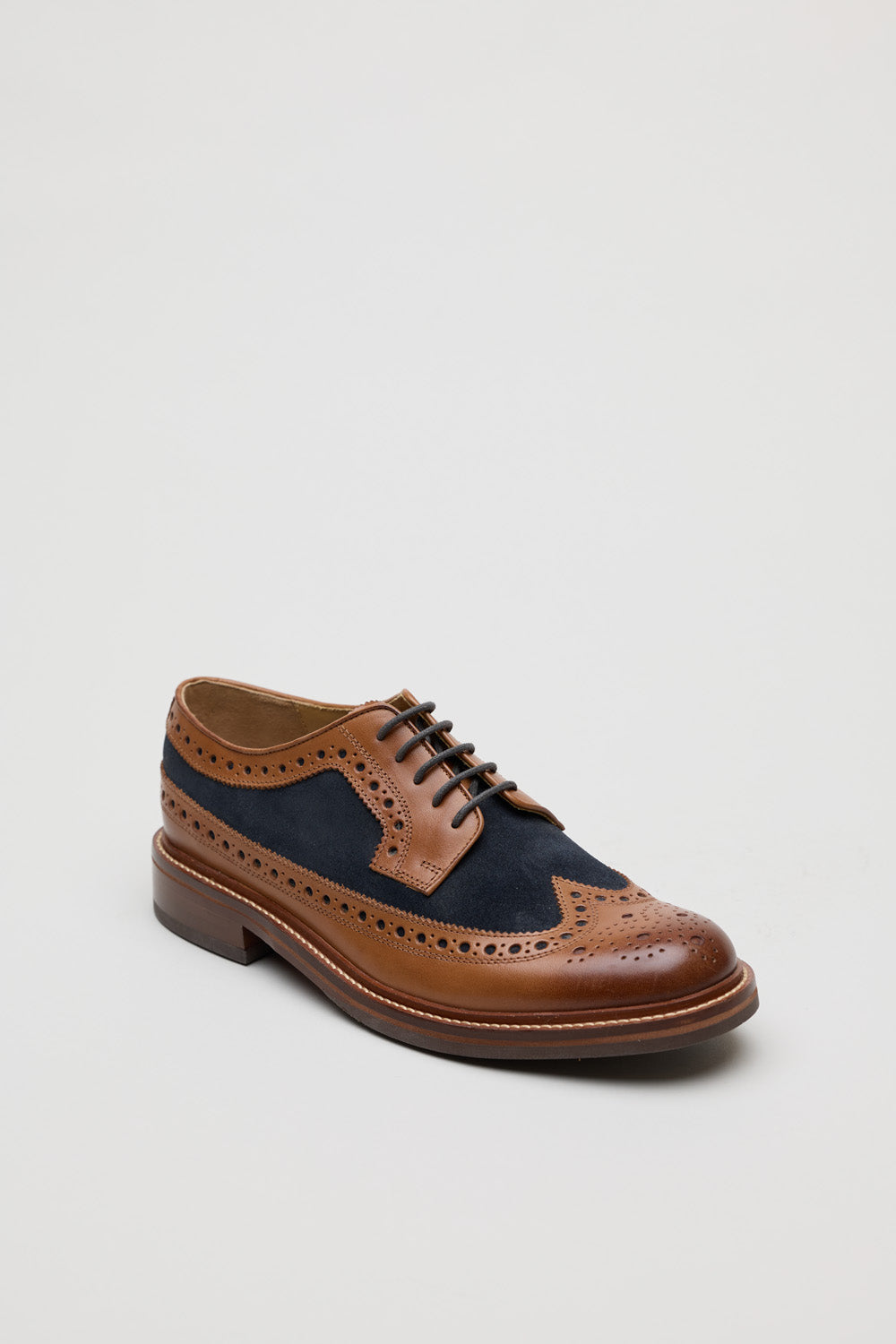 Tan Navy Suede