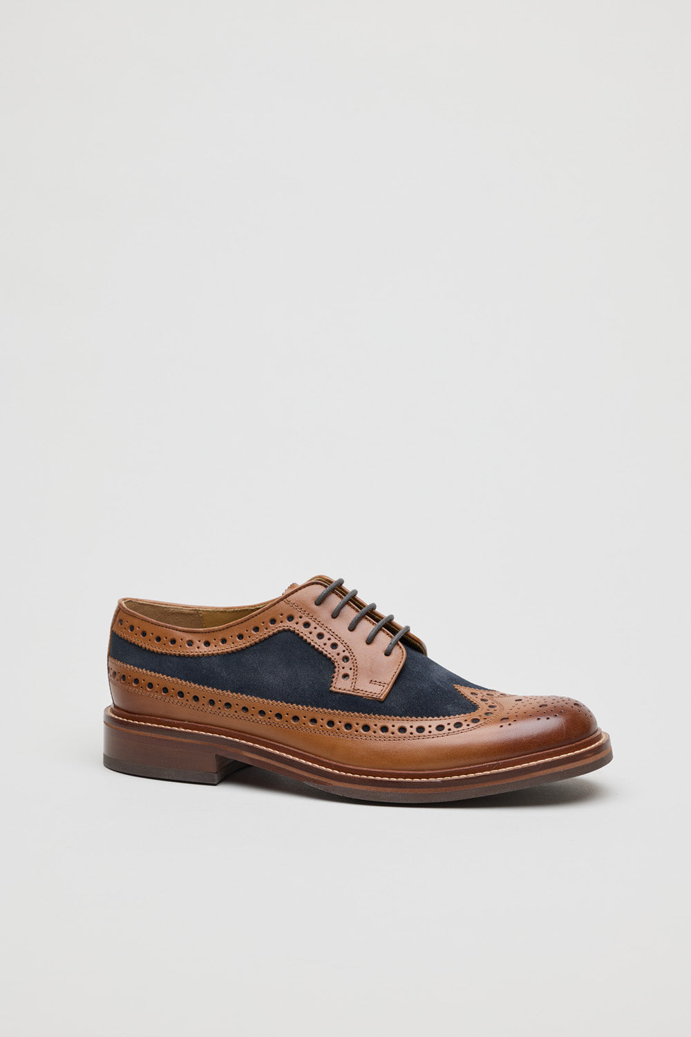 Tan Navy Suede