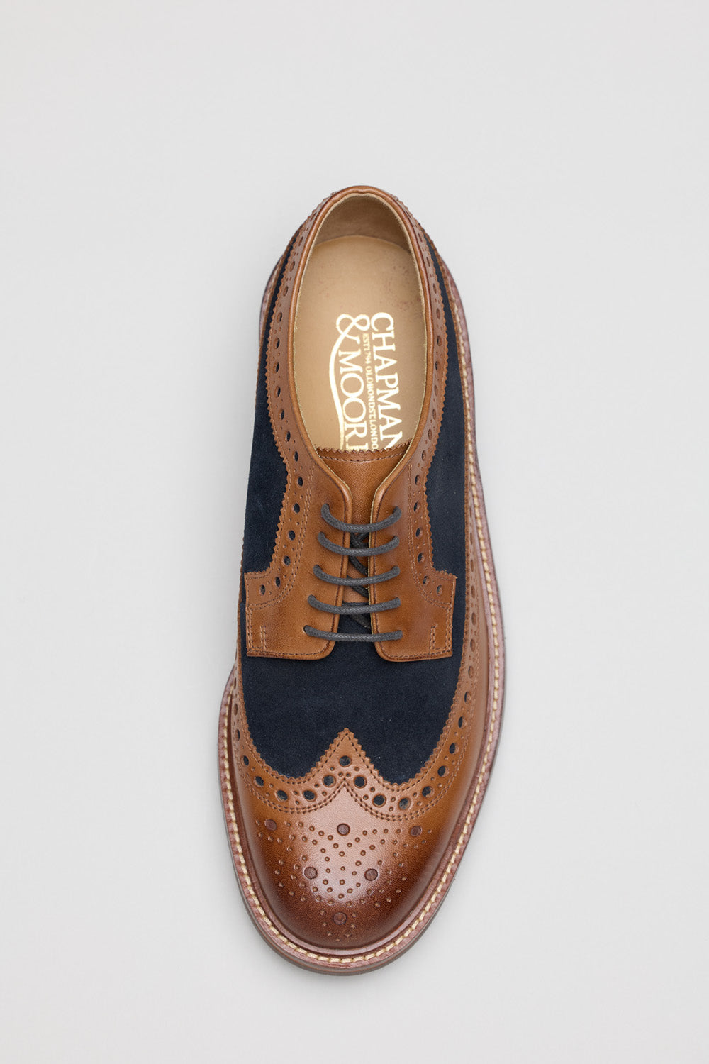 Tan Navy Suede