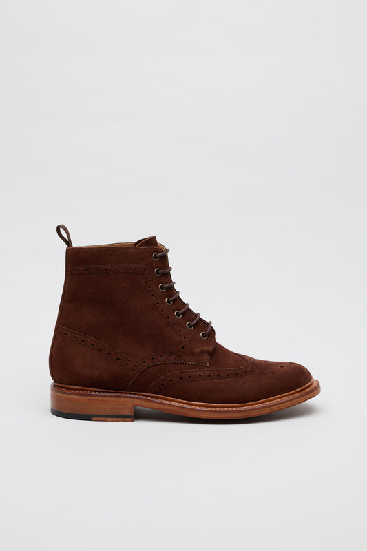 Men's Goodyear Welted Leather Brogue Boots – Heritage Boot